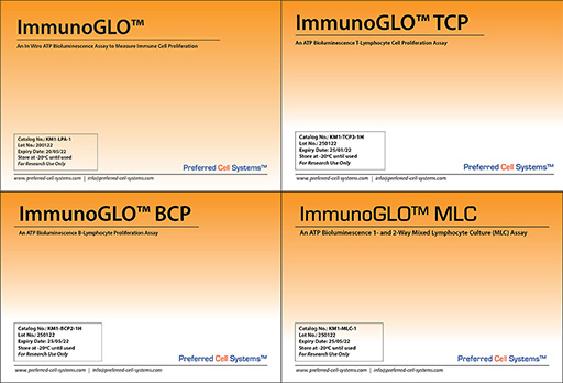 ImmunoGLO™: A family of immune proliferation assays for T- and B-lymphocytes and mixed lymphocyte culture/reaction (MLC/MLR) assays